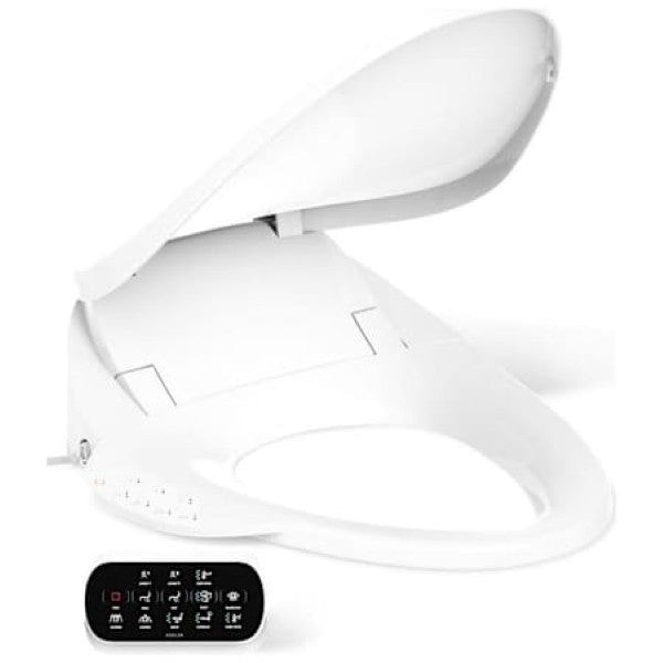 Kohler K-4108-0 PureWash E750 Elongated Bidet Seat with Touchscreen Remote C