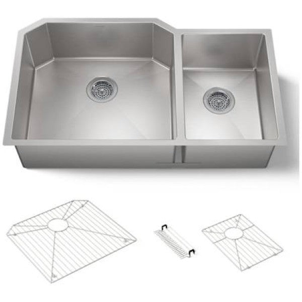 Kohler K-5282-NA Strive 36 Double Basin Undermount 16-Gauge Stainless Steel