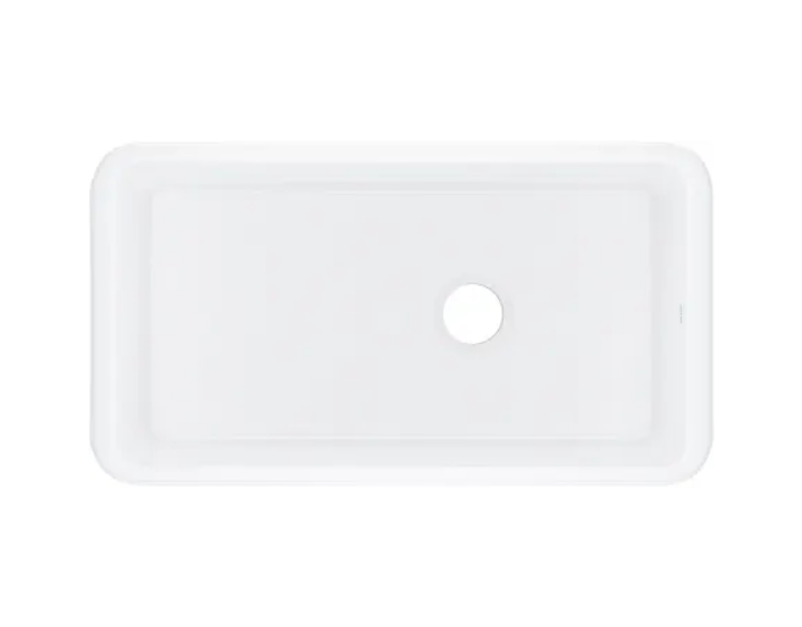 Rohl 6497-00 Allia 34-1-2" Undermount Single Basin Fireclay Kitchen Sink