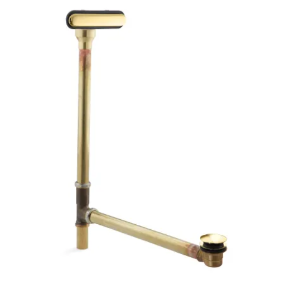 Kohler K-7271-PB Clearflo 1-1/2" Toe-Tap Tub Drain Kit - with Brass Slotted Overflow