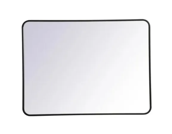 Elegant Lighting MR803040BK Evermore 30" W x 40" H Rectangular Framed Bathroom Wall Mirror
