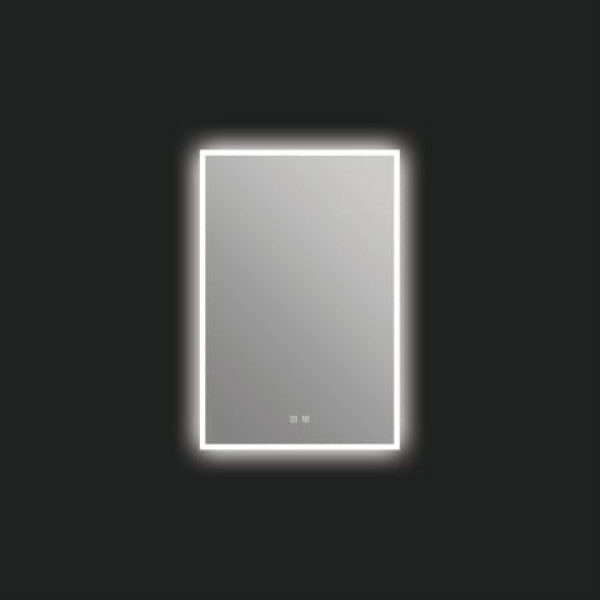 ICO Bath IC1124 Camden 24" W x 36" H Modern Rectangular Aluminum Frameless Bathroom Wall Mirror with Light