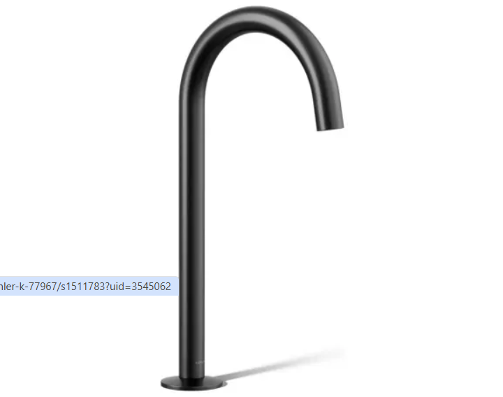 Kohler K-77965-BL Components 1.2 GPM Single Hole Bathroom Faucet with Pop-Up Drain Assembly - Less Handles