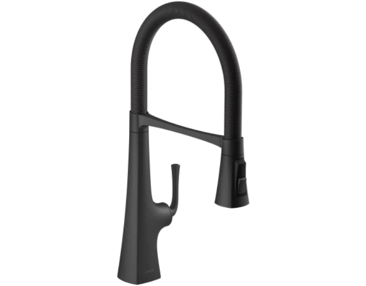 Kohler K-22061-BL Graze 1.5 GPM Single Hole Pre-rinse Kitchen Faucet