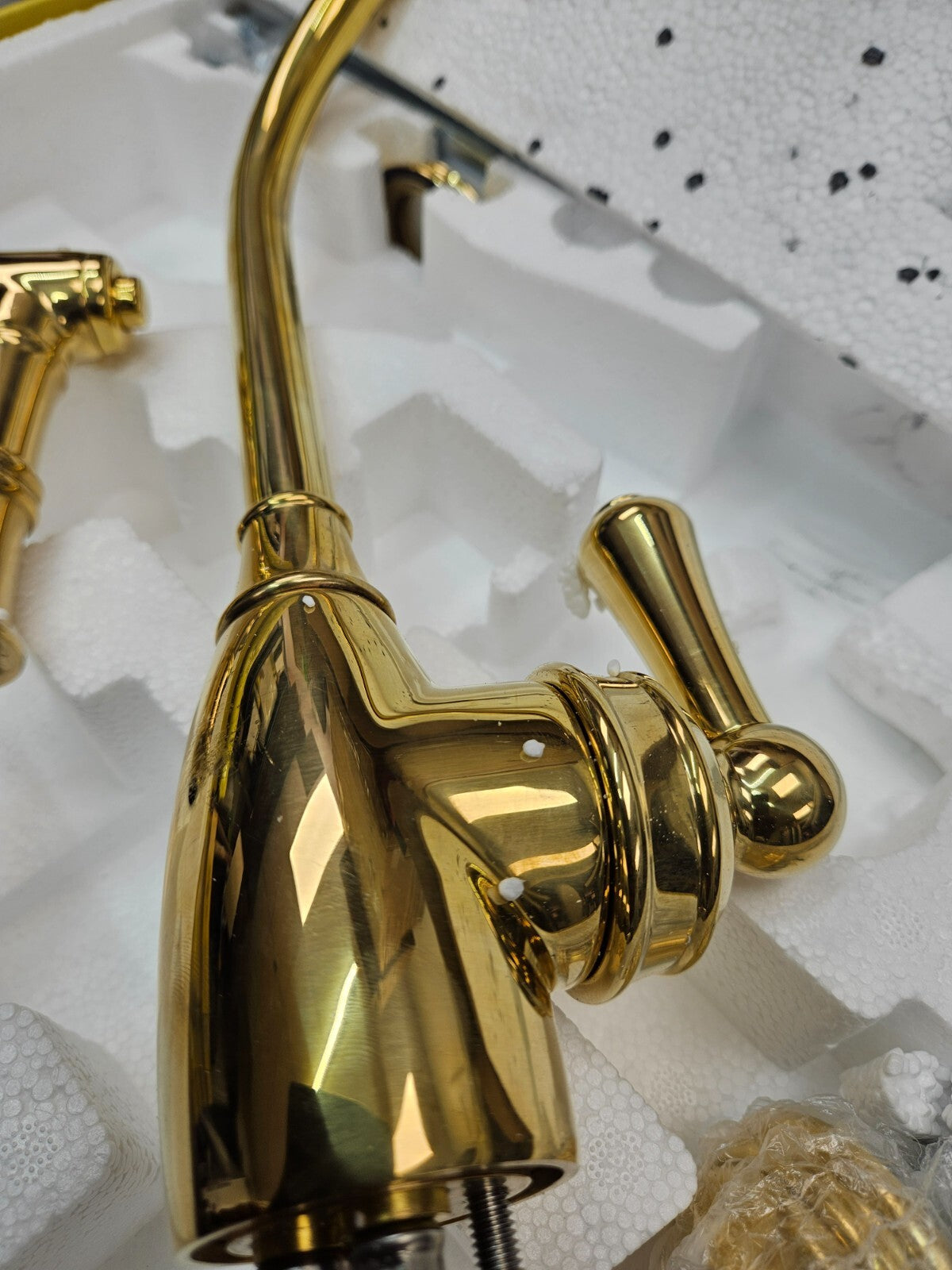Perrin and Rowe U.4702ULB-2 Single Hole Kitchen Faucet UNLACQUERED BRASS SEE PIC
