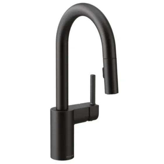 Moen 5965BL Align 1.5 GPM Single Hole Pull Down Bar Faucet with Reflex and Duralast Technology