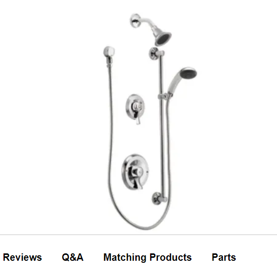 Moen 8342EP15 Shower System with 1.5 GPM Single Function Shower Head and Posi-Temp Pressure Balancing Rough-In Valve from the Commercial Collection