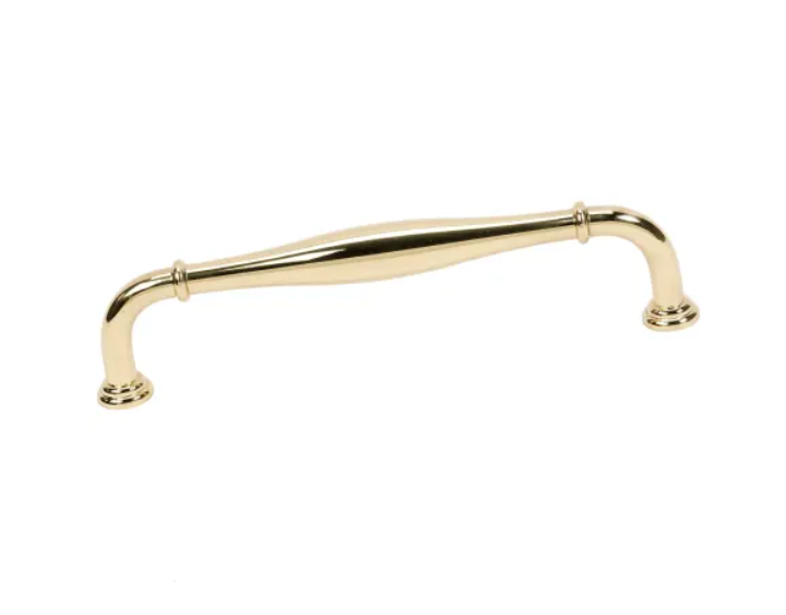 Alno A726-6-PB Charlie's 6" Center to Center Traditional Solid Brass Cabinet Handle - Drawer Pull