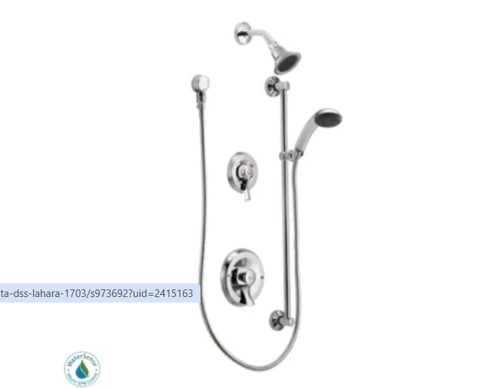 Moen T8342EP15 Shower System Trim Package with 1.5 GPM Single Function Shower Head Less Rough-In Valve from the Commercial Collection