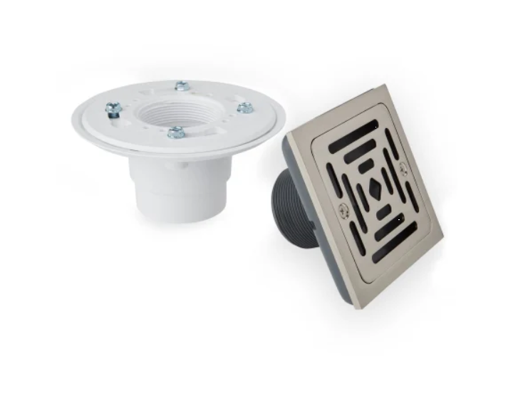 Signature Hardware SH607ZBN Adelphi 4-1-2" Pattern Grate Linear Shower Drain