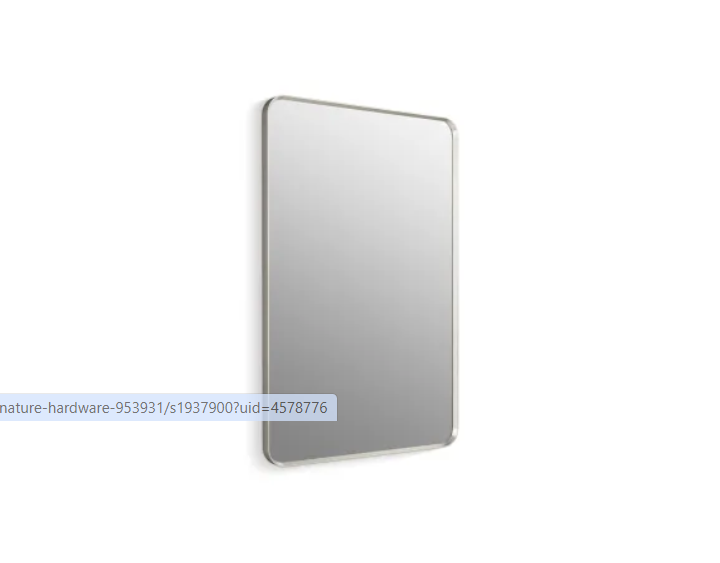 Kohler K-31365-BNL Essential 30" W x 45" H Transitional Rectangular Metal Framed Bathroom Wall Mirror
