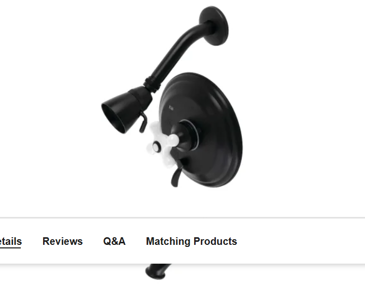 Kingston Brass KB36300PX Restoration Tub and Shower Trim Package with 1.8 GPM Single Function Shower Head