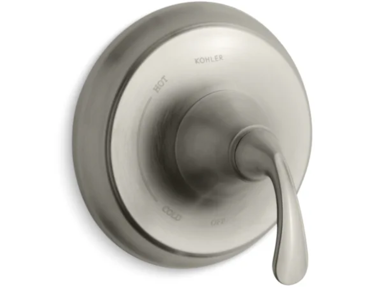 Kohler K-TS10277-4-BN Forte Single Handle Rite-Temp Pressure Balanced Valve Trim Only with Metal Lever Handle