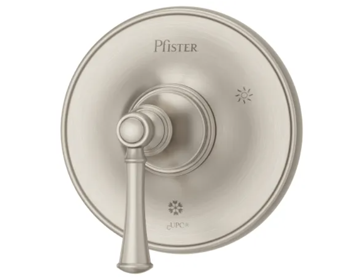 Pfister R89-1TBK Tisbury Pressure Balanced Valve Trim Only with Single Lever Handle - Less Valve