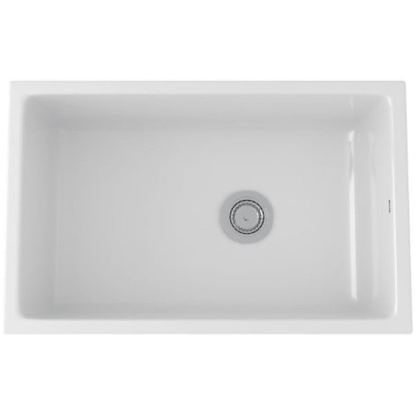 Rohl 6307-00 Allia 31-5-8 Undermount Single Basin Fireclay Kitchen Sink