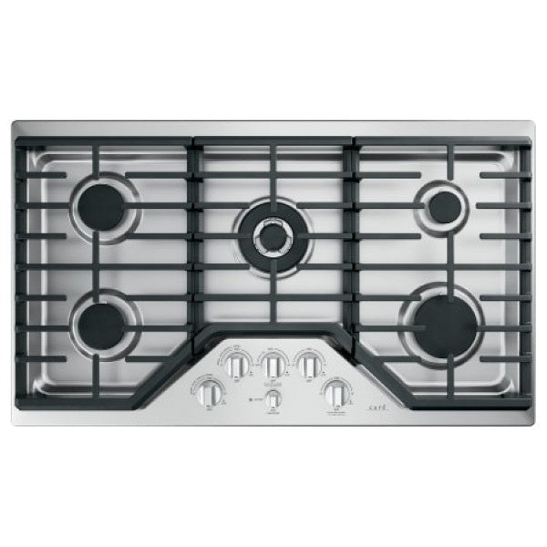 Cafe CGP95362MS1 36 Inch Wide 5 Burner Gas Cooktop with Power Burner