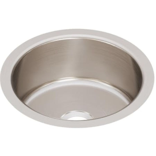 Elkay ELUH12FB Lustertone 14-3-8" Undermount Single Basin Stainless Steel Kitchen Sink