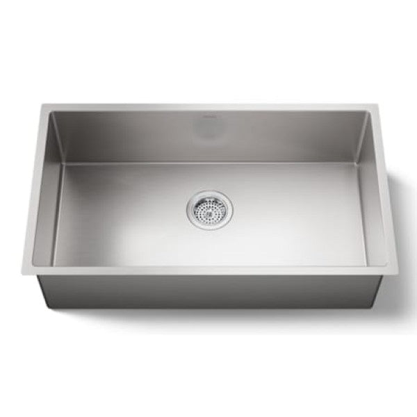 Kohler K-5285-NA Strive 32" Single Basin Undermount 16-Gauge Stainless Steel Kitchen Sink with SilentShield