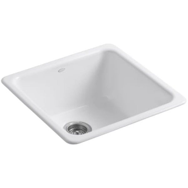 Kohler K-6587-0 Iron-Tones 20-7-8" Undermount Single Basin Enameled Cast Iron Bar Sink