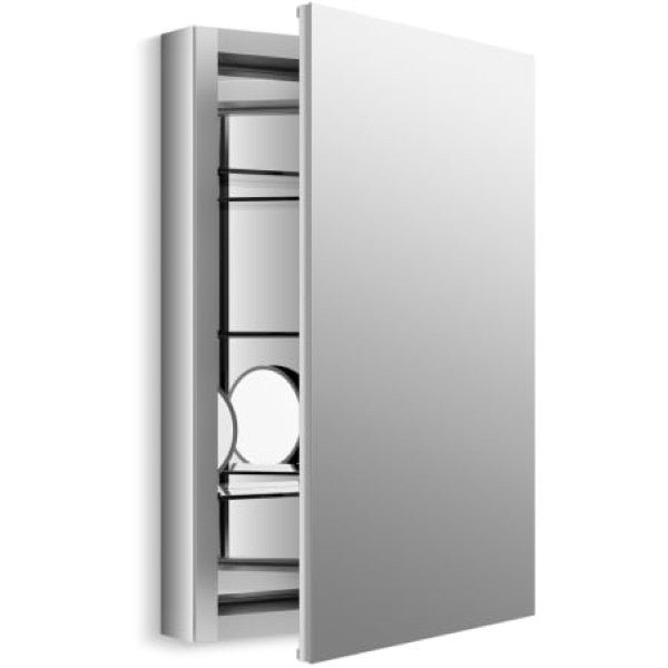 Kohler K-99003-SCF-NA Verdera 30" x 20" Reversible Mirrored Medicine Cabinet with Plain Mirror and Three Adjustable Shelves and Slow Close Door