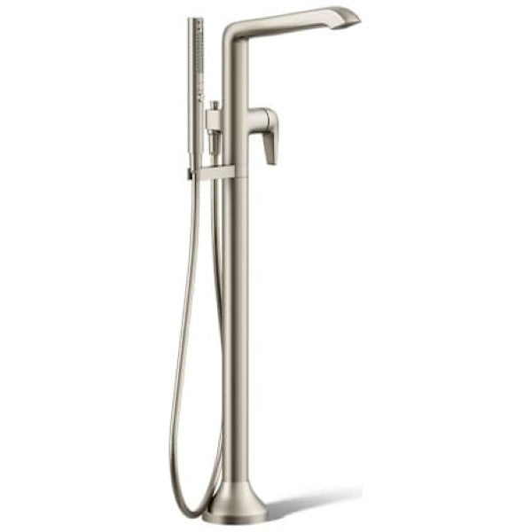 Kohler K-T22025-4-BN Tempered Floor Mounted Tub Filler with Built-In Diverter - Includes Hand Shower