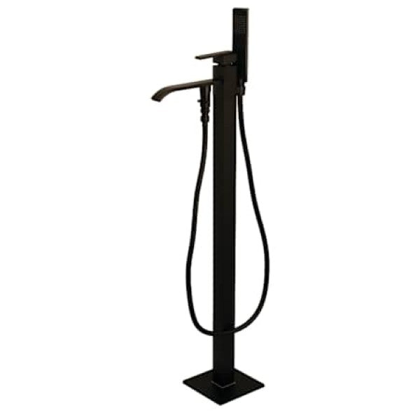 Kingston Brass KS4135QLL Executive Floor Mounted Tub Filler with Built-In Diverter - Includes Hand Shower