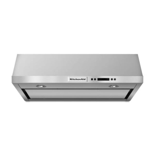 KitchenAid KVUB600DSS 600 CFM 30 Inch Wide Stainless Steel Under Cabinet Range Hood with Built-In Blower and Four-Speed Electronic Controls