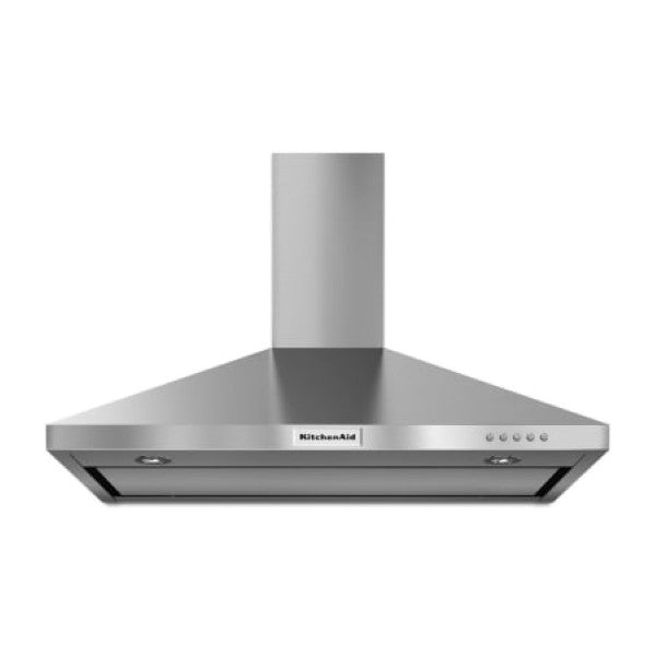 KitchenAid KVWB406DSS 400 CFM 36 Inch Wide Stainless Steel Wall-Mount Range Hood with Built-In Blower and Push Button Controls