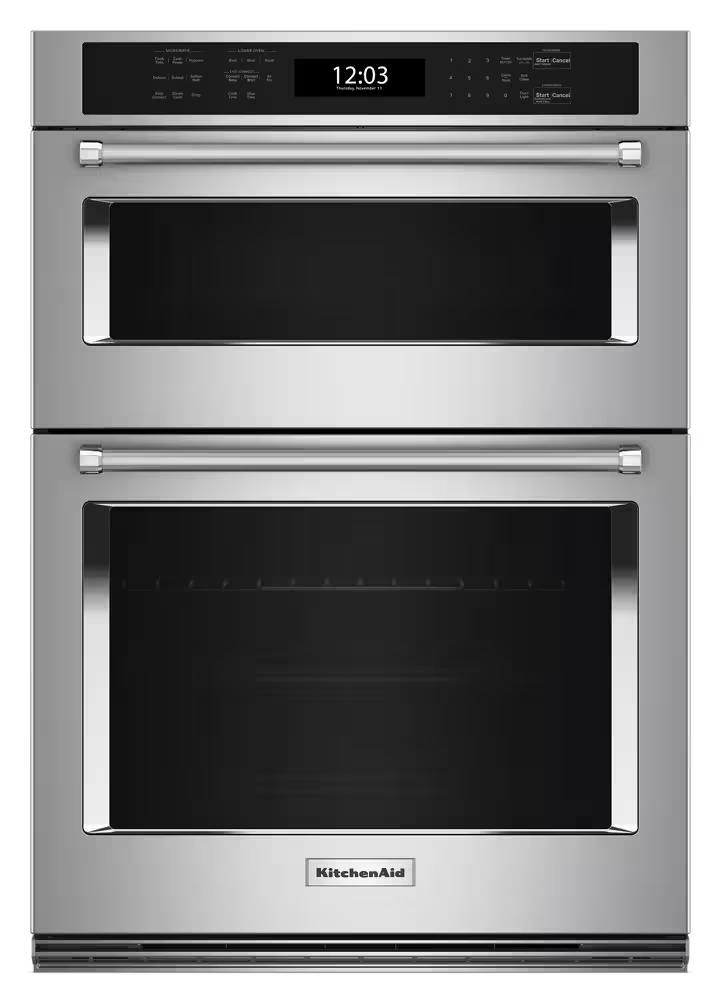 KitchenAid 27" Wide 5.7 Electri Oven and Microwave Combo with Air Fryer WARRANTY