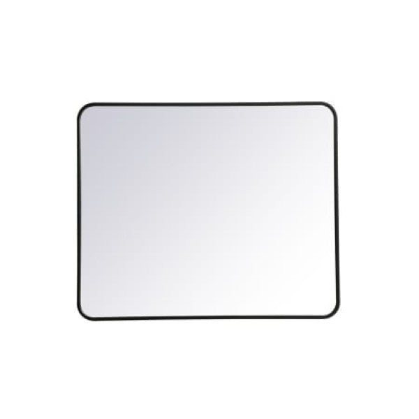 Elegant Lighting MR803036BK Evermore 36" W x 30" H Contemporary Rectangular Framed Bathroom Wall Mirror
