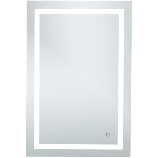 Elegant Lighting MRE12740 Helios 27" W x 40" H Modern Rectangular Aluminum Frameless Bathroom Wall Mirror with LED Lighting