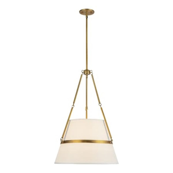 Alora Lighting PD546719AGWL Oliver 18" Wide Pendant with Linen Shade