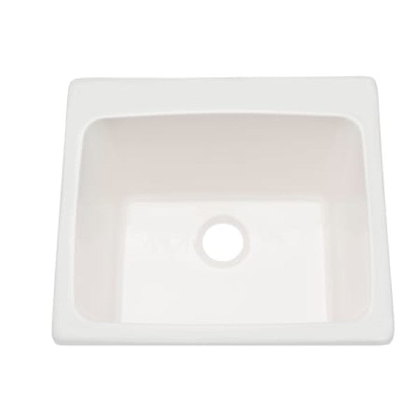 PROFLO PFALS2522WH 25 Drop In or Undermount Single Basin Acrylic Laundry Sin
