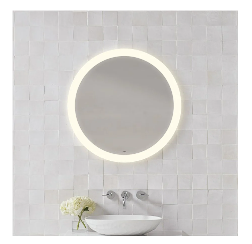 Robern YM0030CPFPD3 Vitality 30" Diameter Circular Frameless Bathroom Mirror with Light