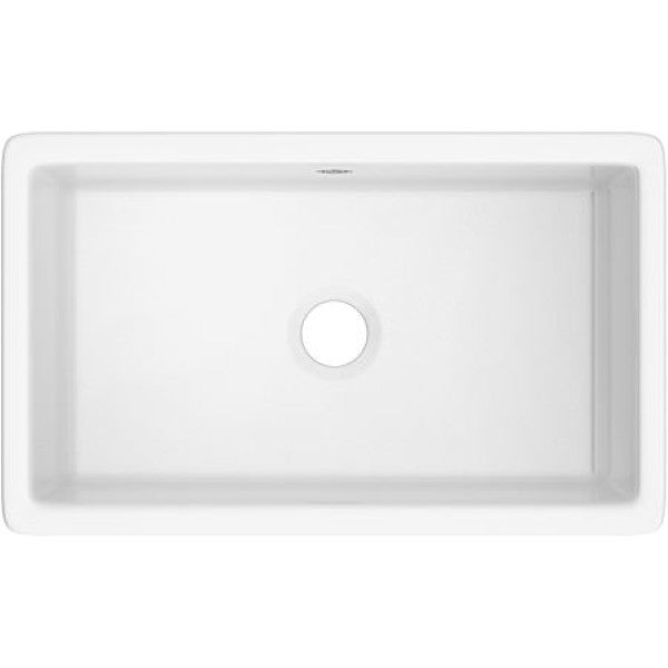 Shaws UM3018WH Shaker 30 Undermount Single Basin Fireclay Kitchen Sink