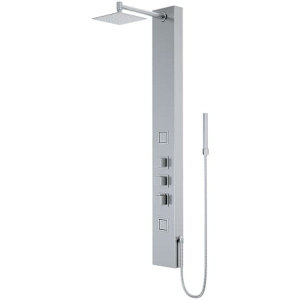 Vigo VG08012ST Rector 55 H 2-Jet Thermostatic Shower Panel with Shower Head