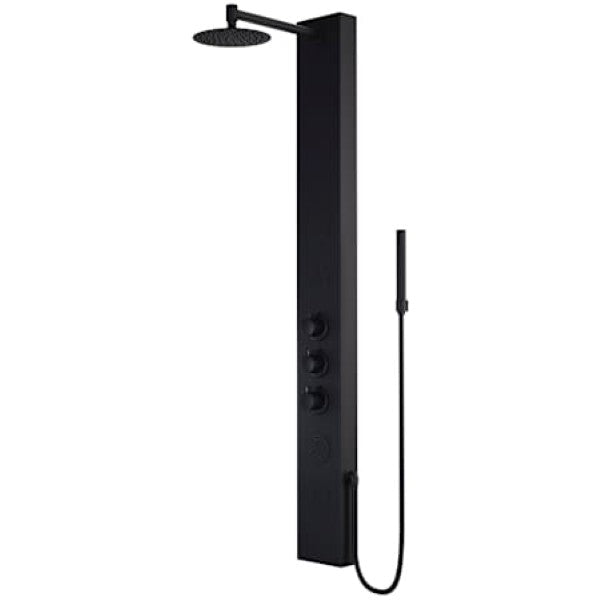 Vigo VG08013MB Ellington 59 H 4-Jet Thermostatic Shower Panel with Shower