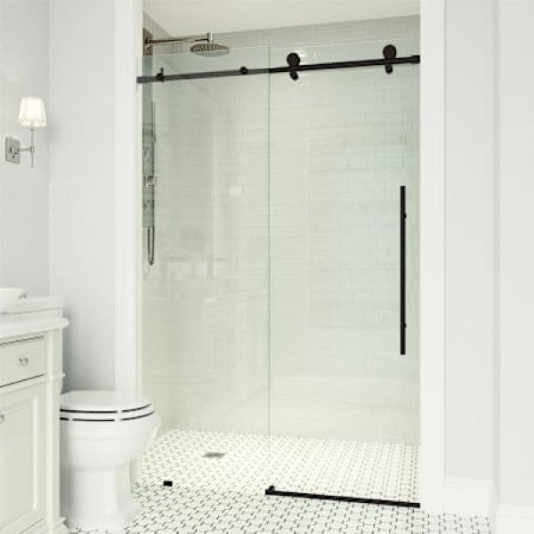Vigo VG6021MBCL6876 Elan E-Class 76 High x 68 Wide Sliding Frameless Shower