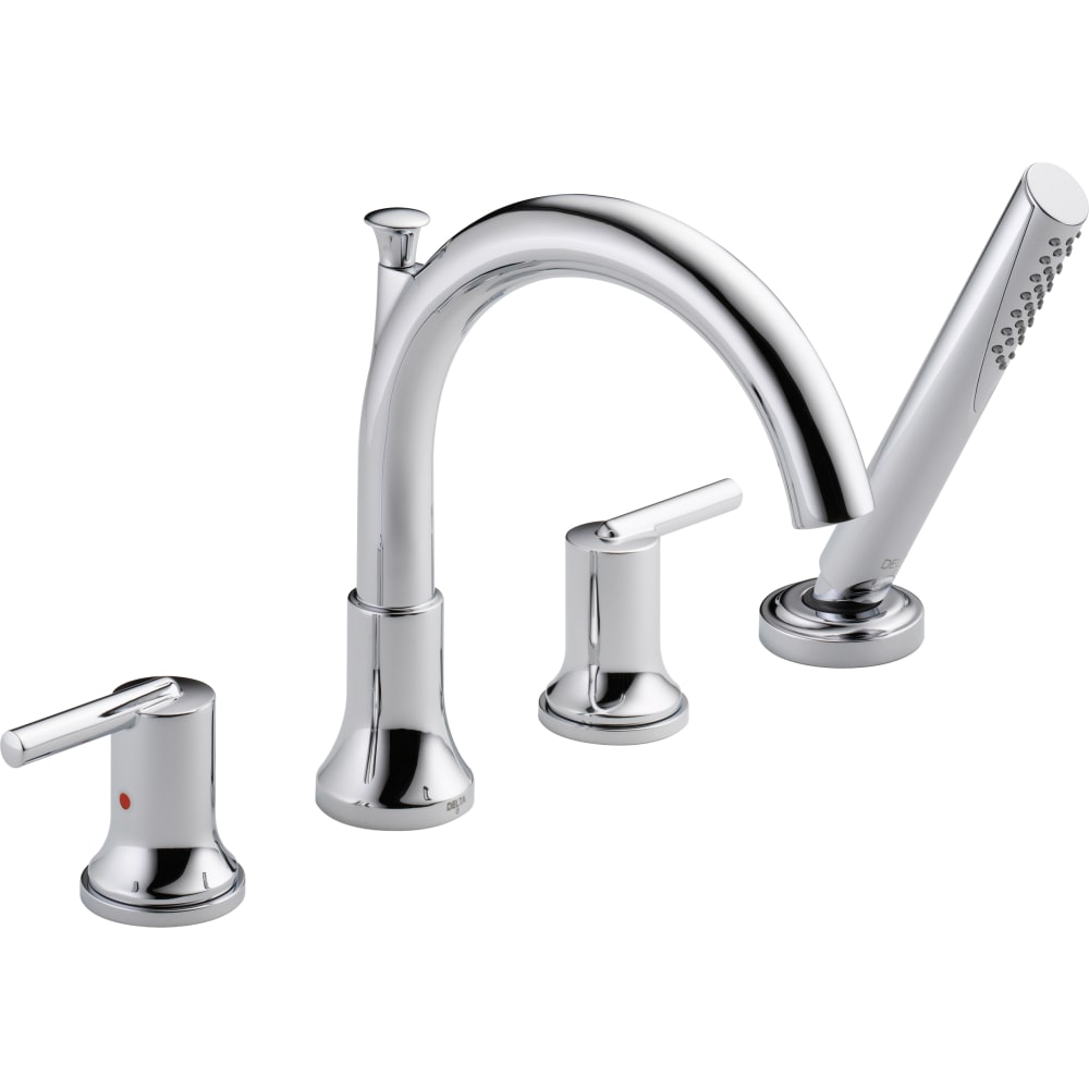 Delta T4759 #10 Trinsic Deck Mounted Roman Tub Filler - Includes Hand Shower
