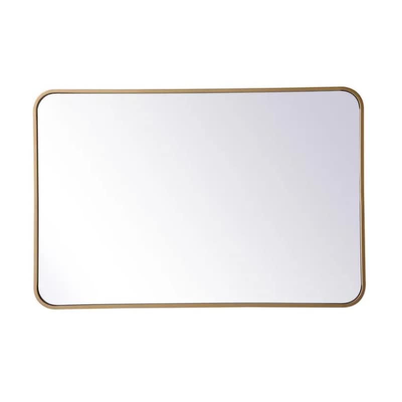 Elegant Lighting MR802436BR Evermore 24" W x 36" H Rectangular Framed Bathroom Wall Mirror