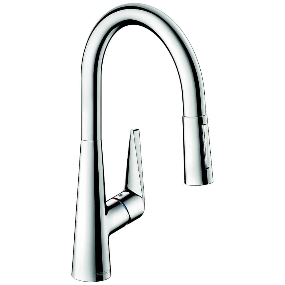 Hansgrohe 72813001 Talis S 1.75 GPM Pull-Down Spray Kitchen Faucet HighArc Spout with Magentic Docking and Toggle Spray Diverter - Limited Lifetime Warranty