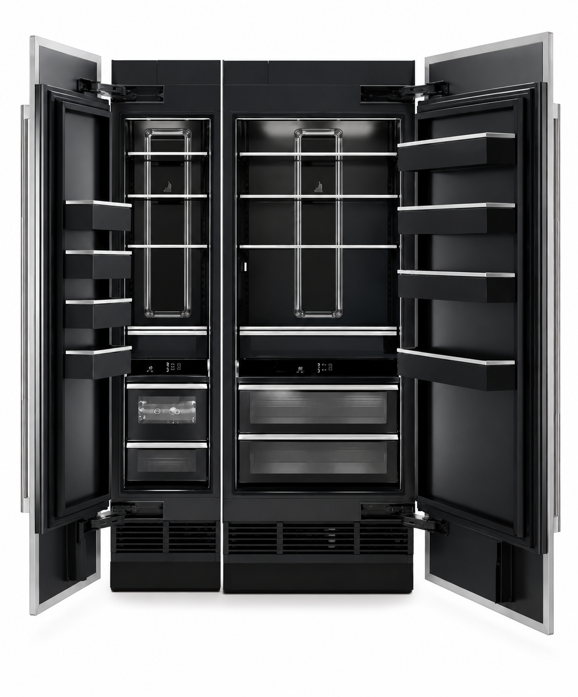 JennAir JBZFL18IGX-JBRFR30IGX 48" Counter Depth Column Refrigerator And Freezer