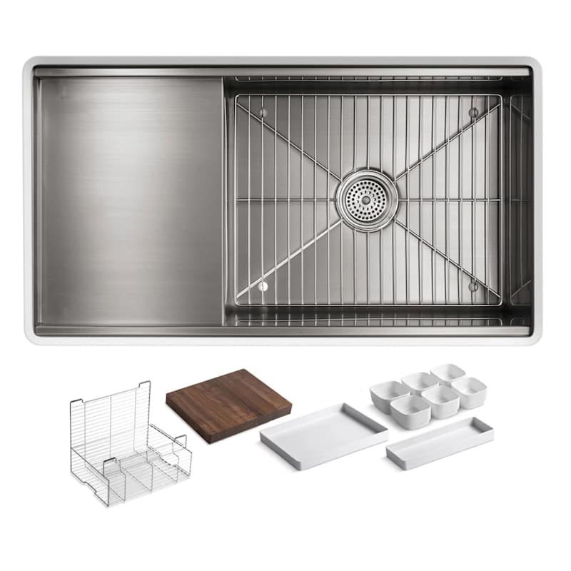 KOHLER K-3760-NA Stages 33" Single Basin Under-Mount 16-Gauge Kitchen sink