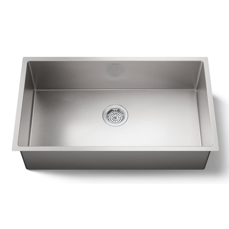 Kohler K-5285-NA Strive 32" Single Basin Undermount 16-Gauge Stainless Steel Kitchen Sink with SilentShield