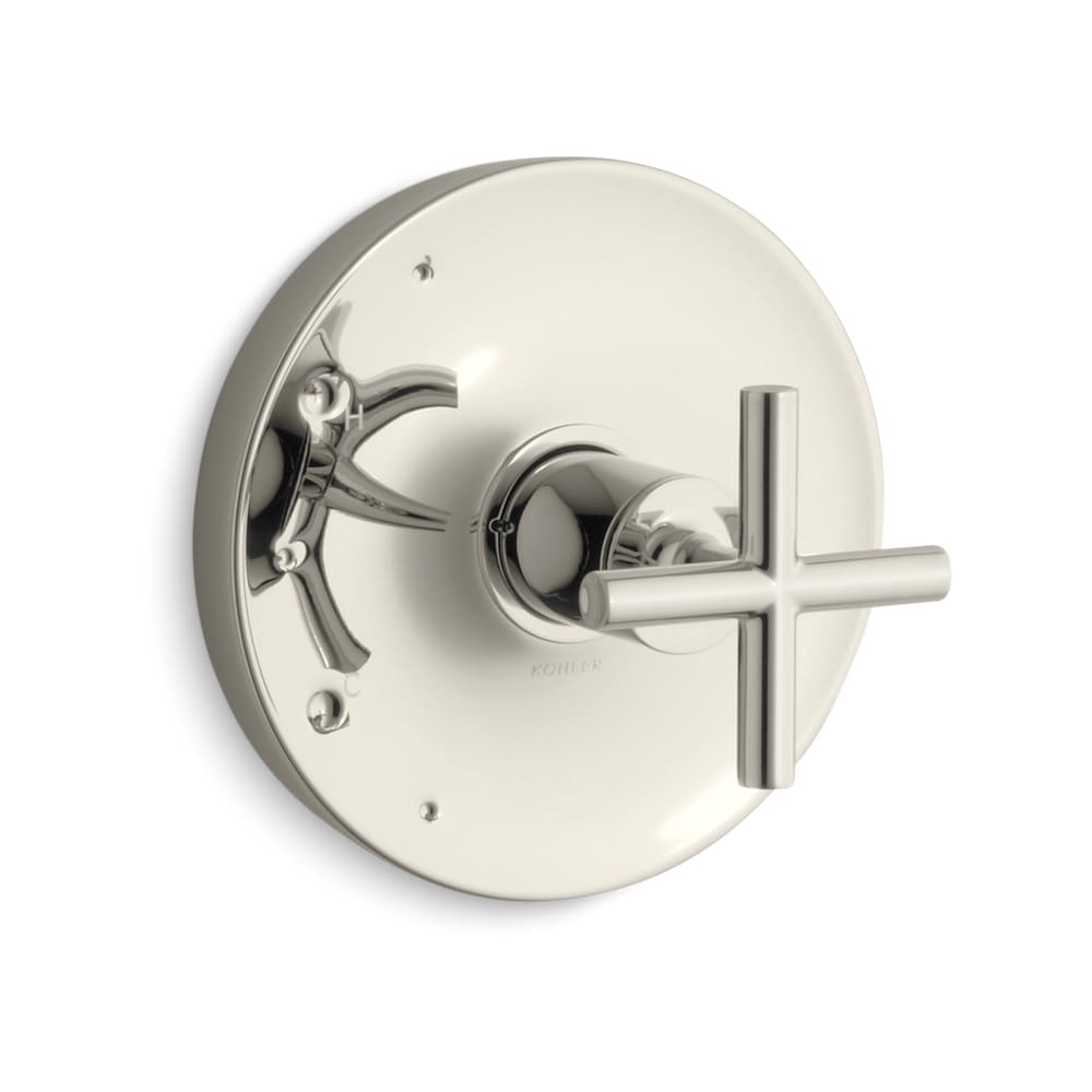 Kohler K-TS14423-3-SN Purist Pressure Balanced Valve Trim Only with Single Cross Handle - Less Rough In