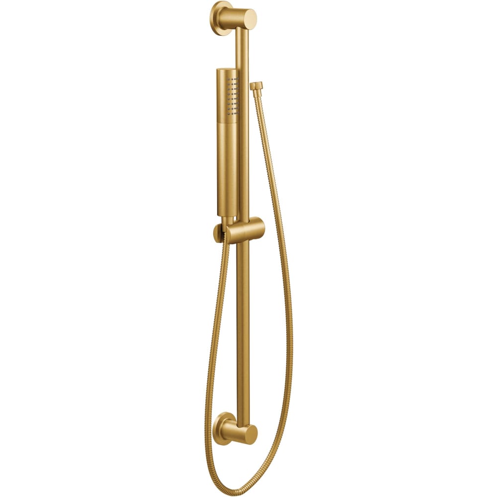 Moen 3887EPBG Single Function Hand Shower Package with Hose and Slide Bar Included from the Level Collection
