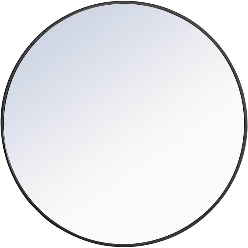 Elegant Lighting MR4041BK Eternity 36" Diameter Traditional Circular Framed Bathroom Wall Mirror