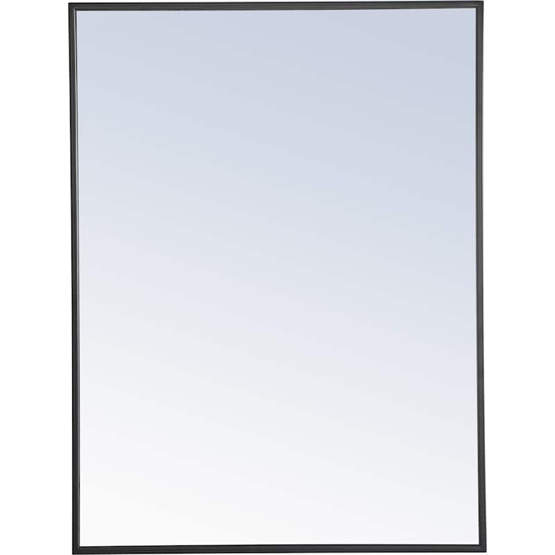 Elegant Lighting MR4071BK Eternity 24" W x 32" H Rectangular Metal Framed Bathroom Wall Mirror