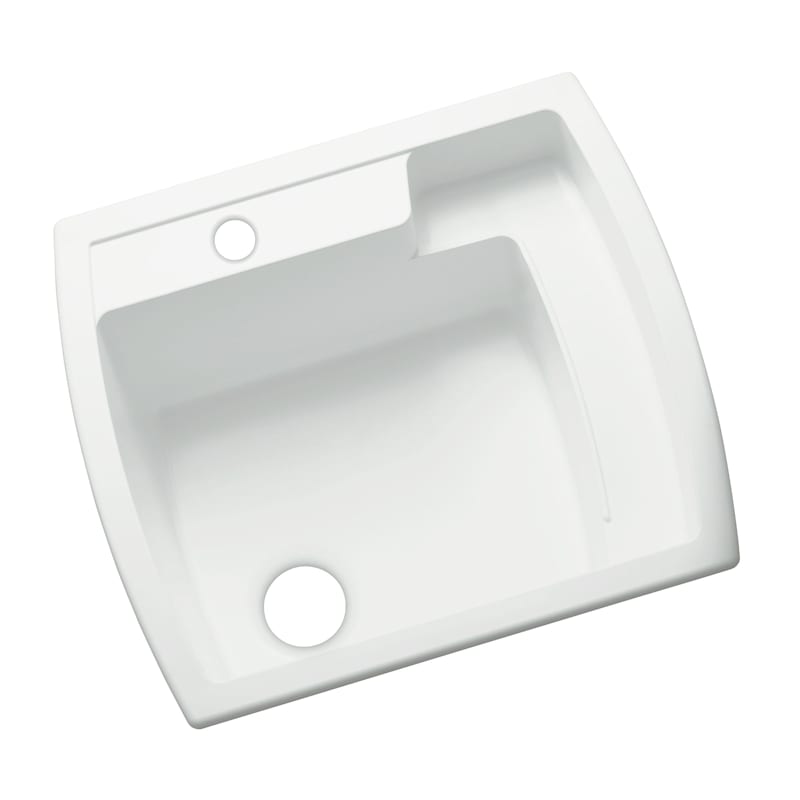 Sterling 995-0 Latitude 25" Single Basin Drop In or Undermount Acrylic Laundry Sink