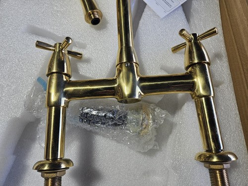 Rohl Perrin & Rowe U.4278X-ULB-2 Holborn Bridge Faucet With Sidespray